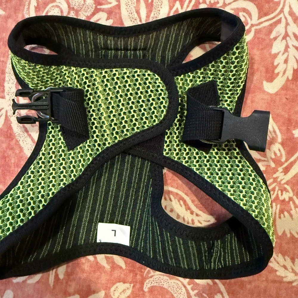 Voyager Green and Black Dog Harness SZ L